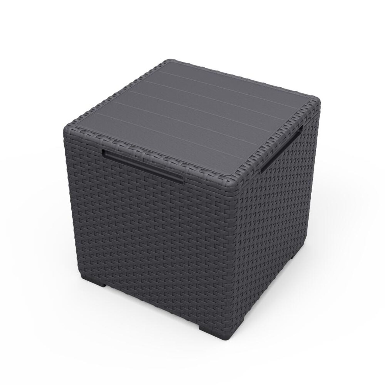 4x Keter Aufbewarungsboxen 37x37x37cm Schwarz Beistelltisch Garten