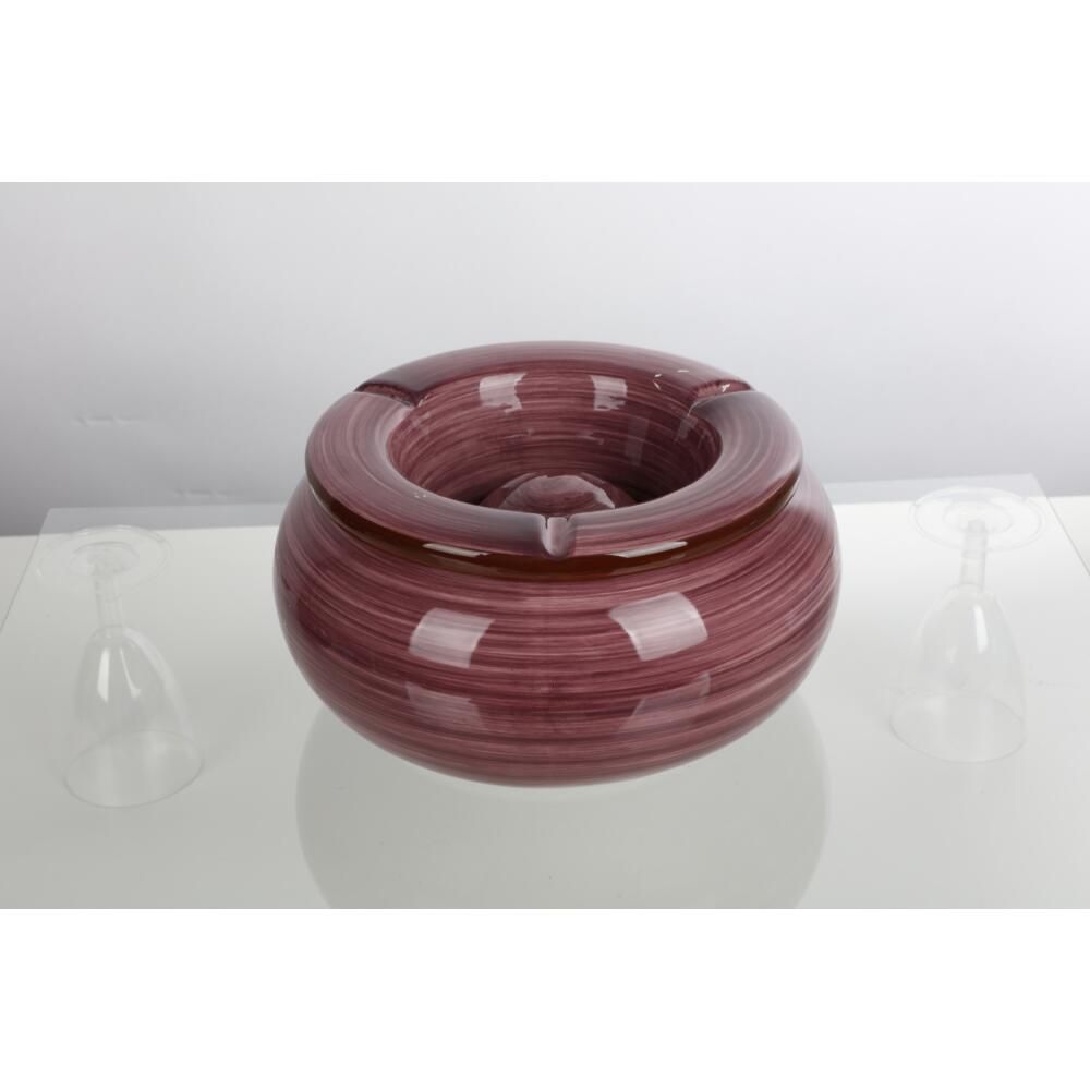 12x Sturm-Aschenbecher aus Keramik Terrasse groß 19,5cm, diverse Farben