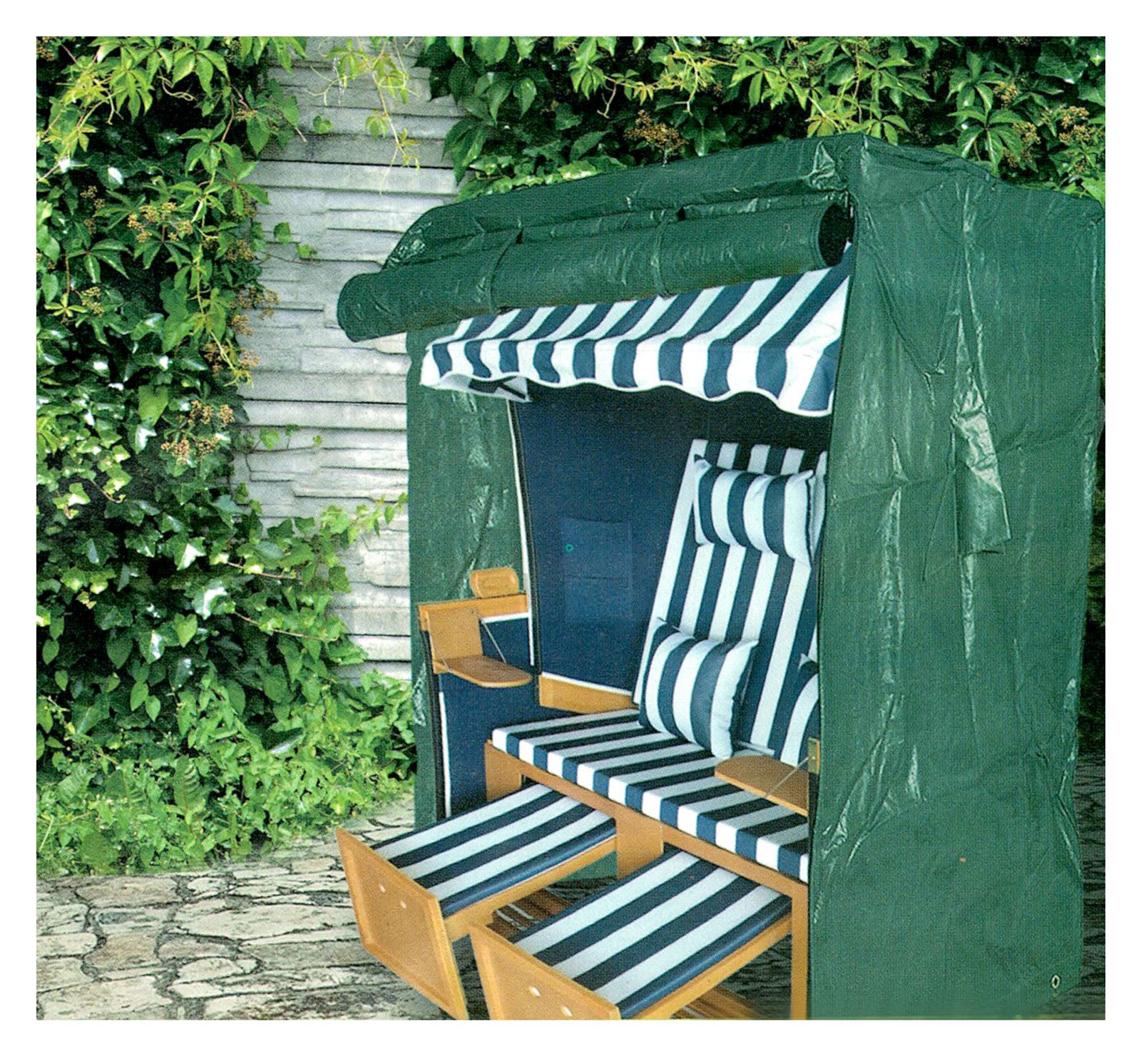 Abdeckhaube für Strandkorb grün Möbelschutzhülle Strandkorbhülle