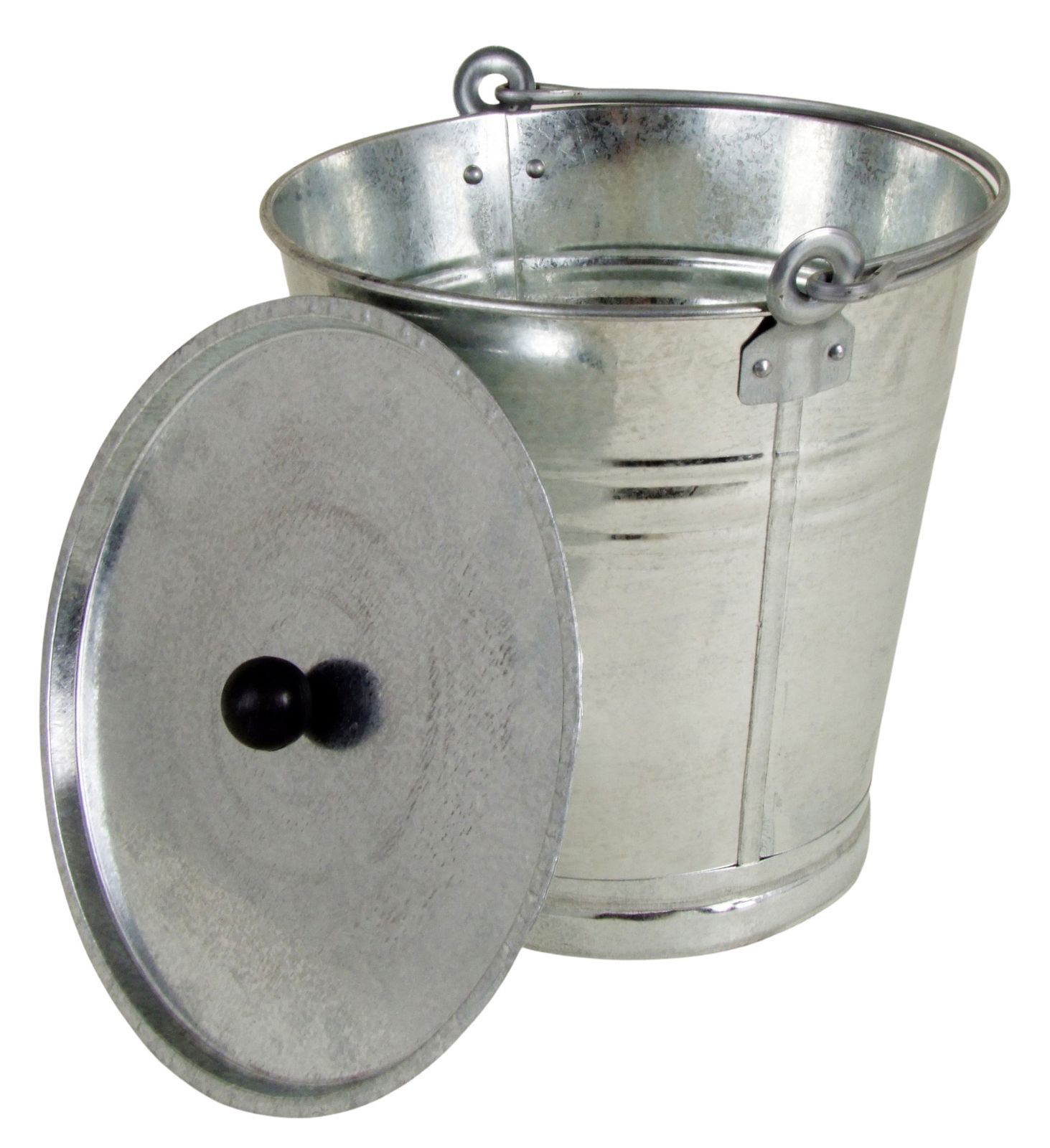 Zinkeimer 12L mit Deckel Zink Eimer Blumenkübel Wassereimer Metalleimer ...