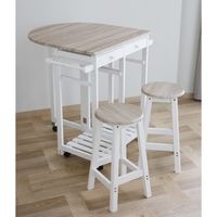 Küchenbar inkl 2 Hocker Küchentisch Küchentheke Tresen Esstisch Essecke