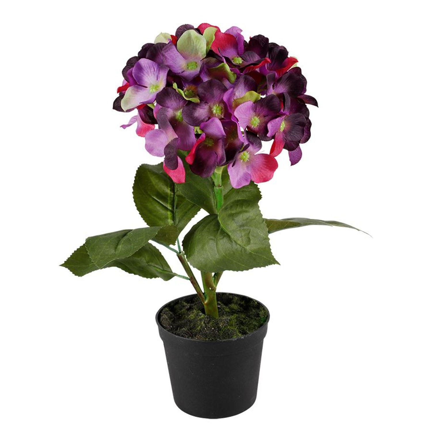 Künstliche Hortensie im Blumentopf 28cm | Kunstblume Kunstpflanze 1a-Handelsagentur Zimmerpflanze