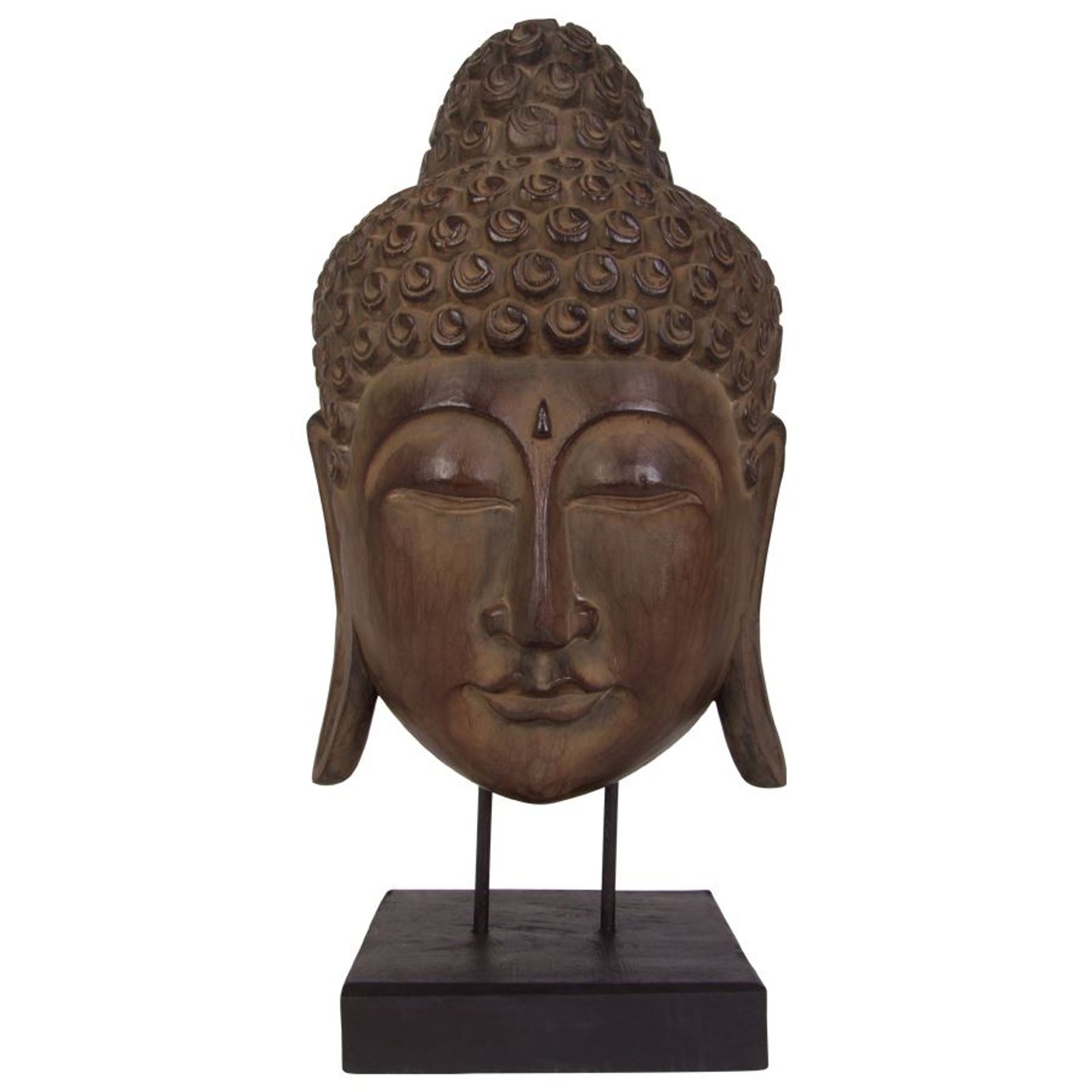 Buddha Maske 65cm Auf Holzsockel Statue Dekofigur Skulptur Holzmaske Buddha Maske 65cm Auf Holzsockel Statue Dekofigur Skulptur Holzmaske Feng Shui Möbel Wohnaccessoires
