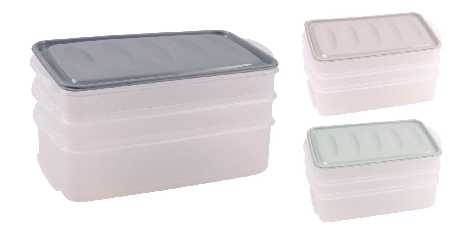 Aufschnittdosen-Set Aufschnittbox Frischhaltedose Kühlschrankdose Vorratsdose | 1a-Handelsagentur