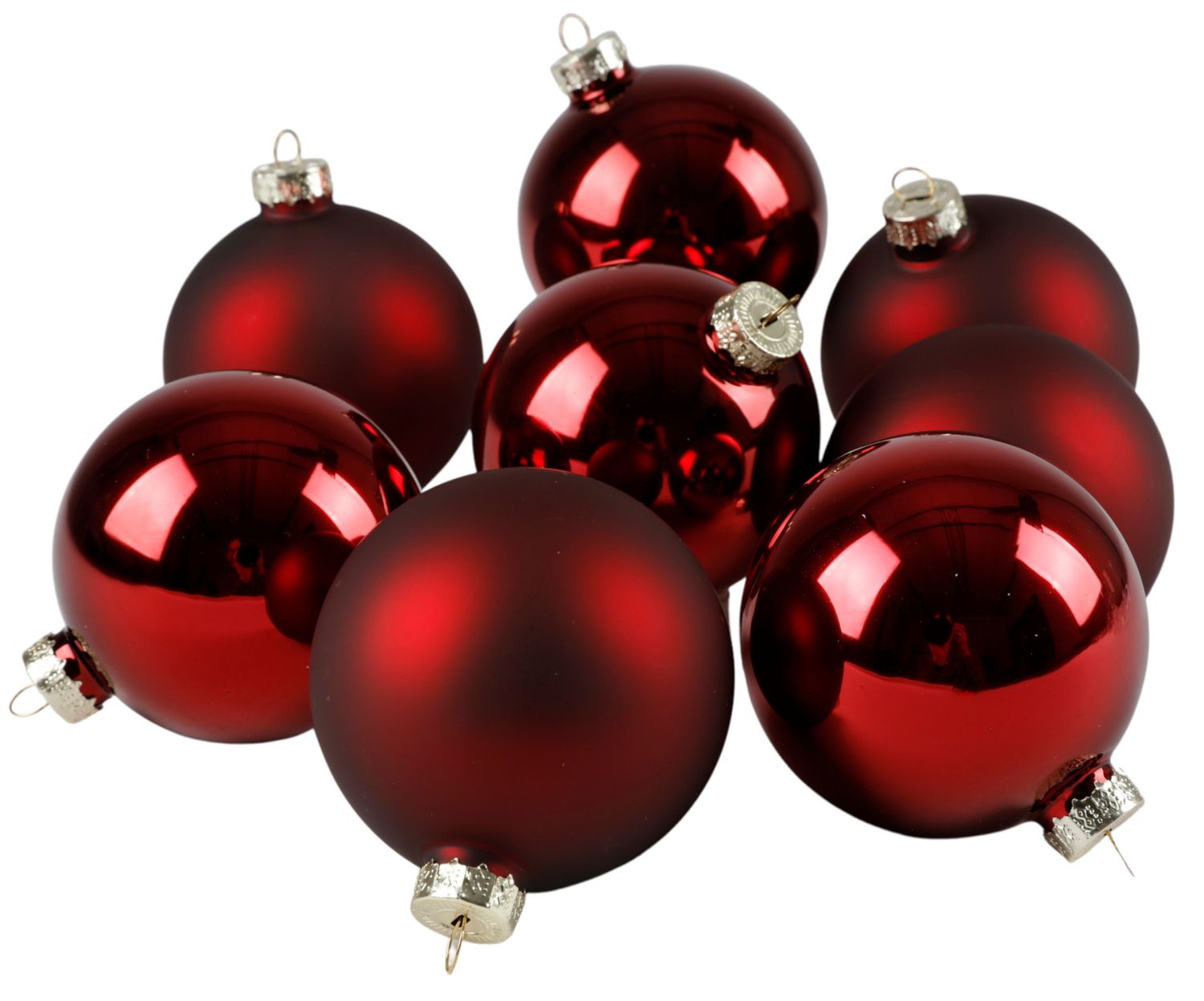 6cm 1a-Handelsagentur Weihnachtsdeko | Weihnachtsbaumkugeln rot Baumschmuck 12er-Set Christbaumkugel