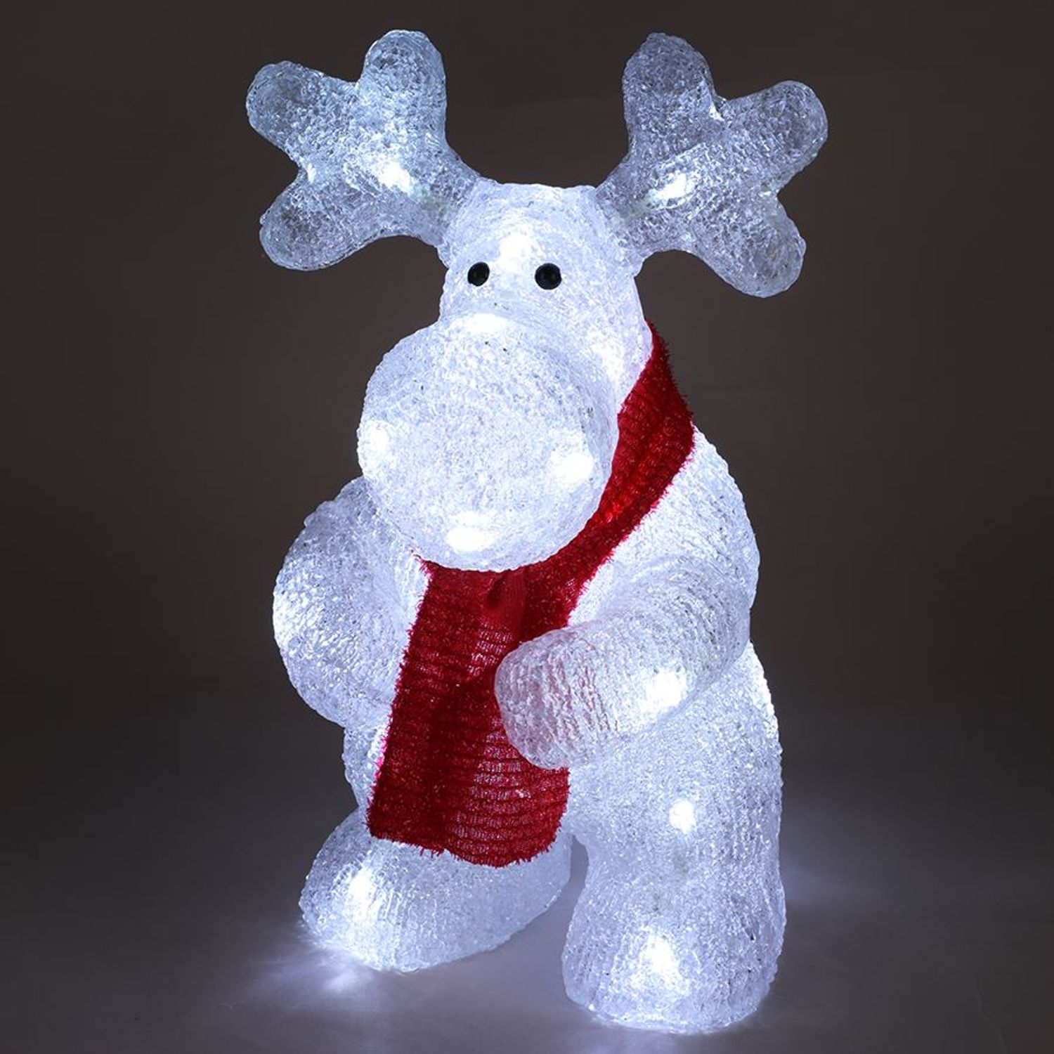 Led Deko Rentier Aus Acryl 36cm Weihnachtsdeko Weihnachtsfigur Dekofigur Elch