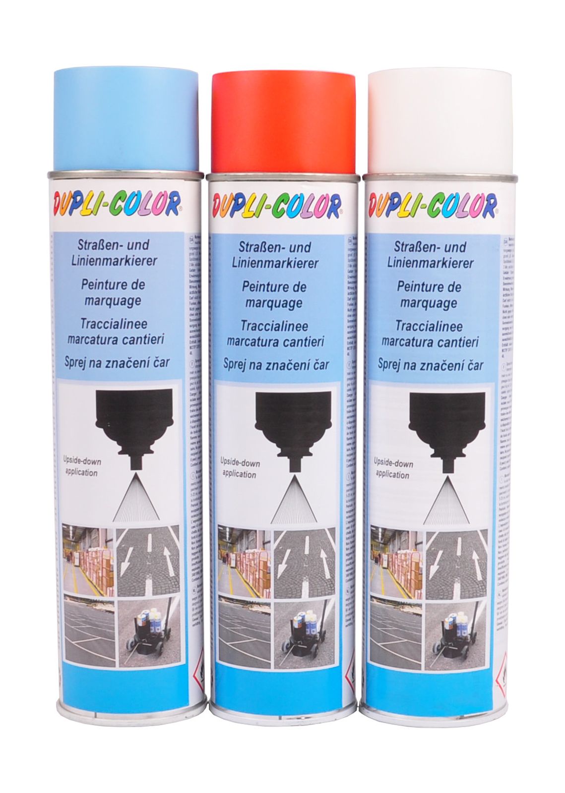 Dupli-Color Markierungsspray 0,6l Straßenmarkierer Linienmarkierer blau ...