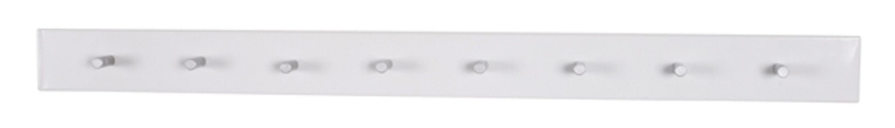 Garderobenleiste aus hochglanz weiß lackiertem Metall, 8