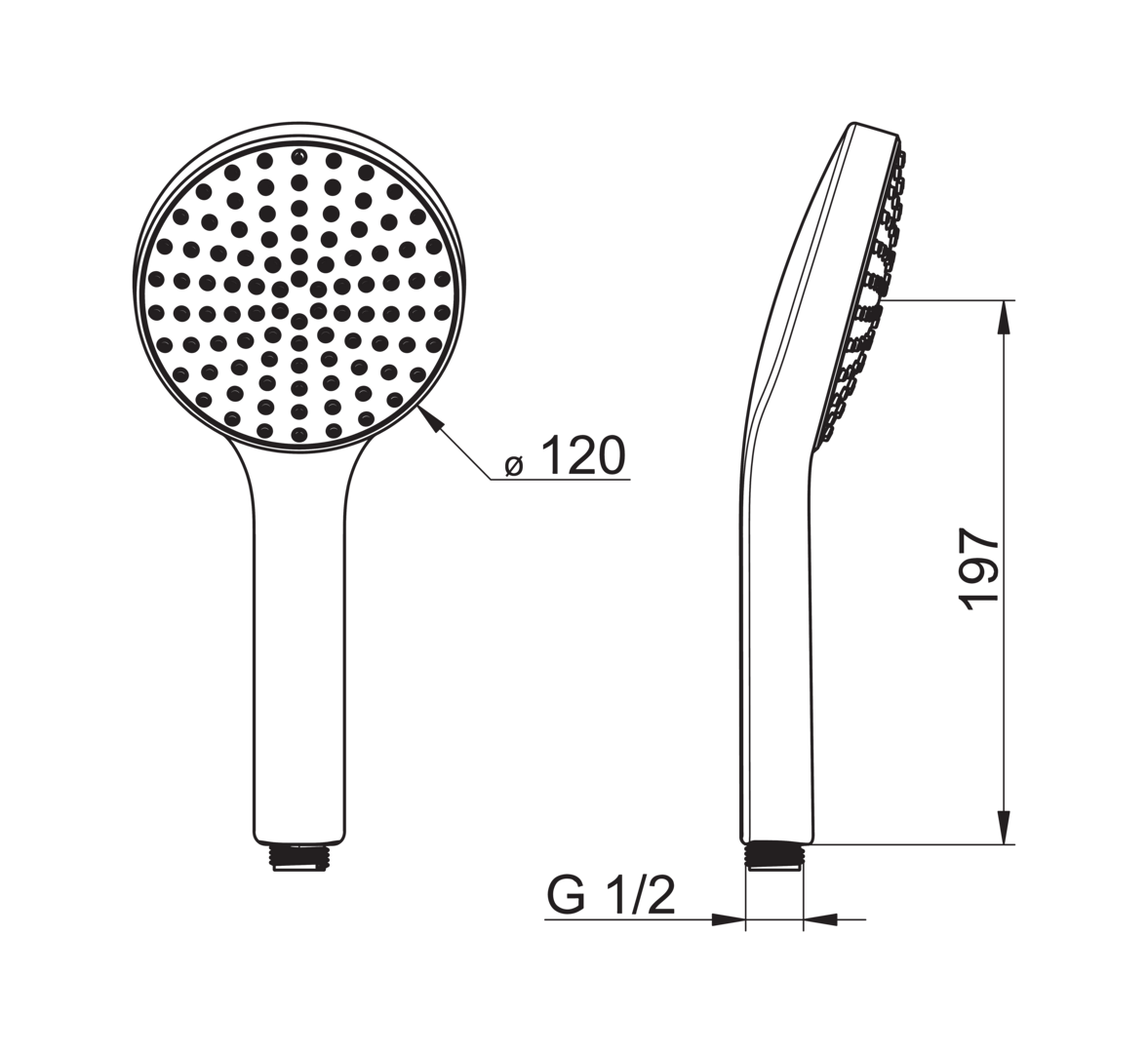 Hansa Handbrause Hansaactivejet 8431 0100 1-strahlig grau/chrom ...