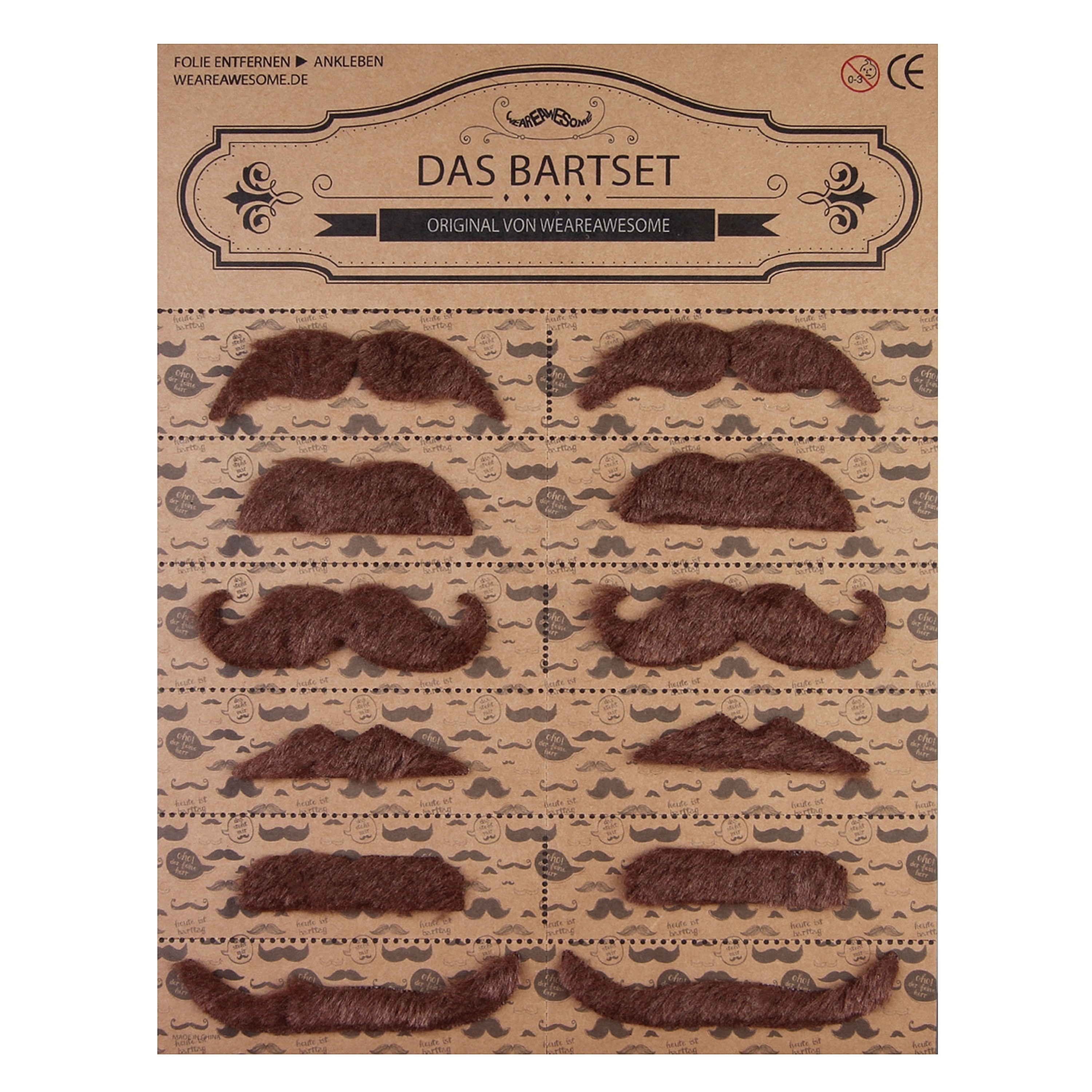 Beard Set - 12 Piece - Stick On Beards - Various Shapes and Colours - Picture 8 of 11