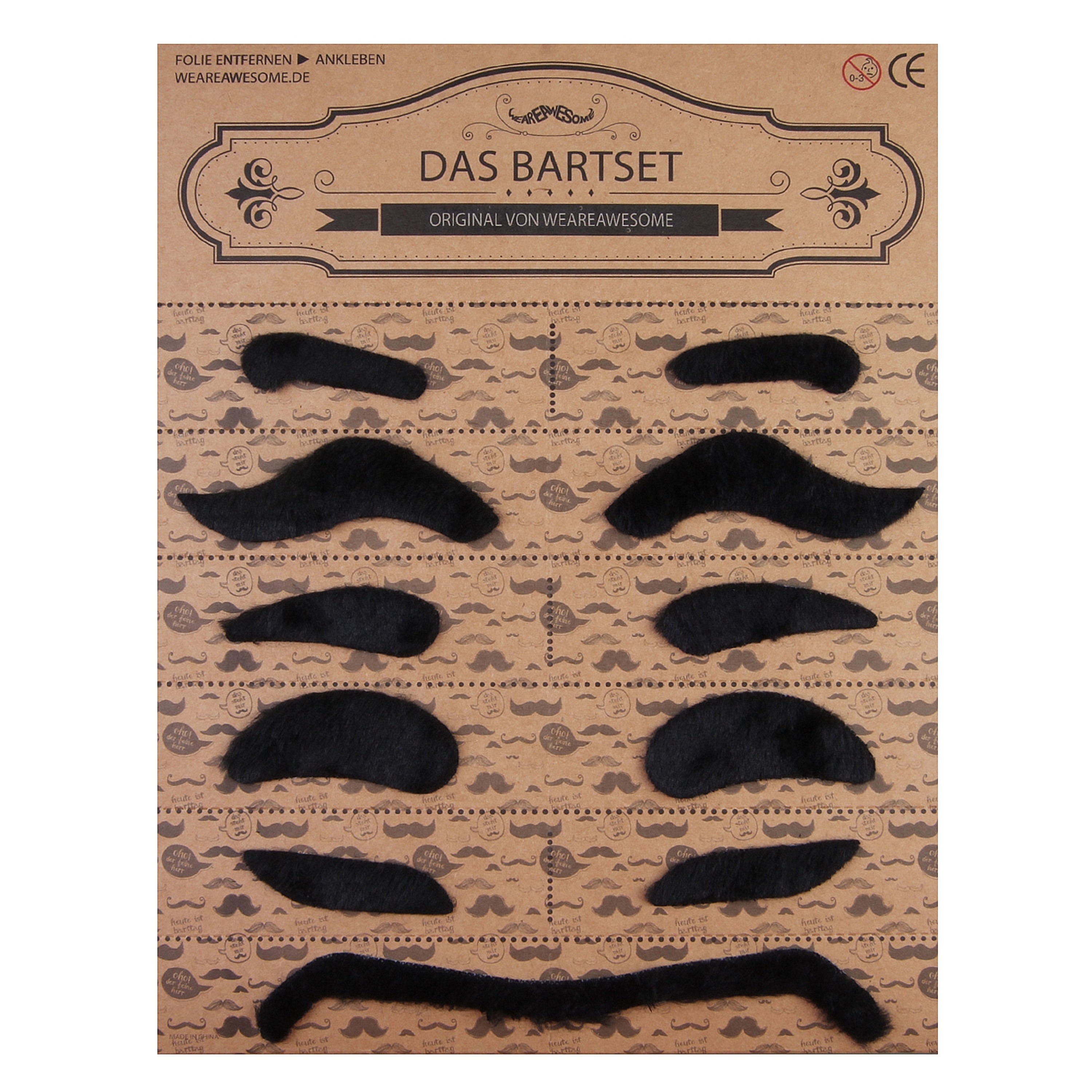 Beard Set - 12 Piece - Stick On Beards - Various Shapes and Colours - Picture 10 of 11