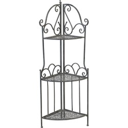 Lesli Living Eckregal Vintage Blumen Garten Regal Schmiedeeisern 47366