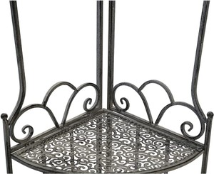 Lesli Living Eckregal Vintage Blumen Garten Regal Schmiedeeisern 47366