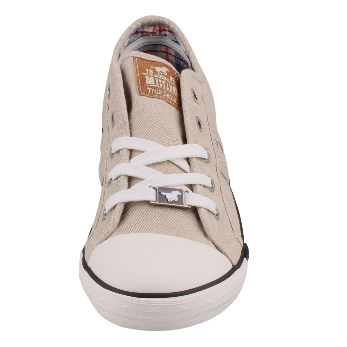 Mustang Damen Canvas Sneaker Grau/Beige Trendbereich