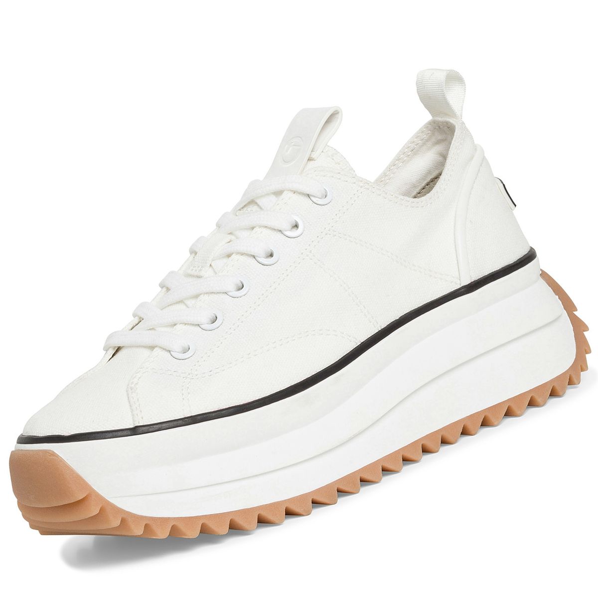 White Extrem Plateau Sneaker CRAZE-809 Heelless Plateau Sandalette