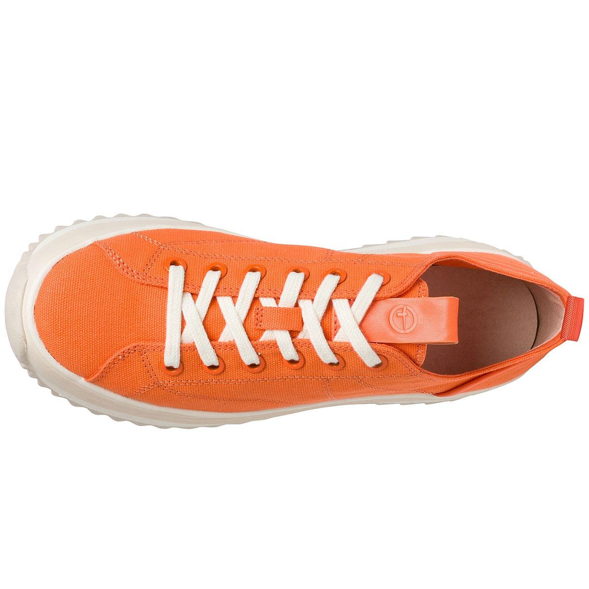 Tamaris Damen Canvas Plateau-Sneaker Orange Trendbereich