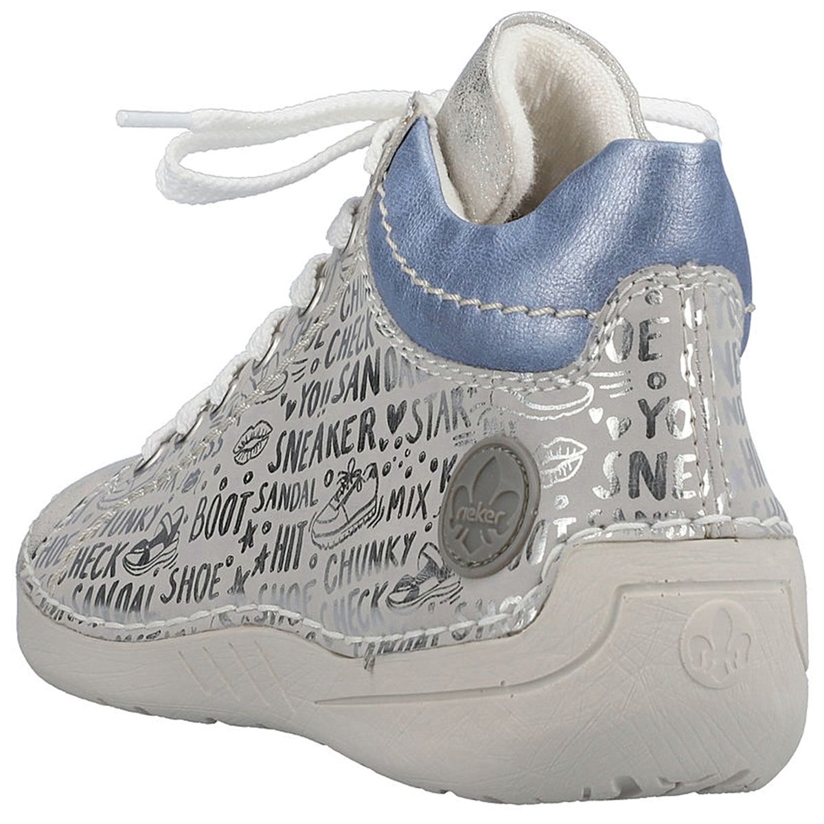 Rieker Sneaker Graue Sneaker High Rieker Damen High Top Sneaker
