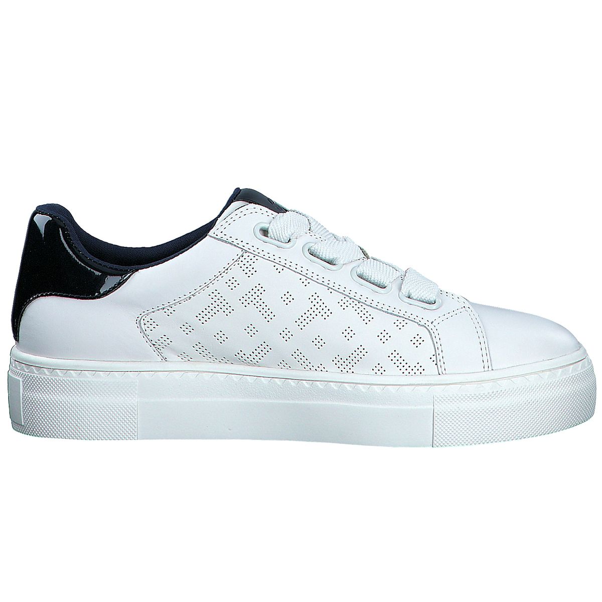 Tamaris Damen Plateau Sneaker Weiß/Blau Trendbereich - Main Image