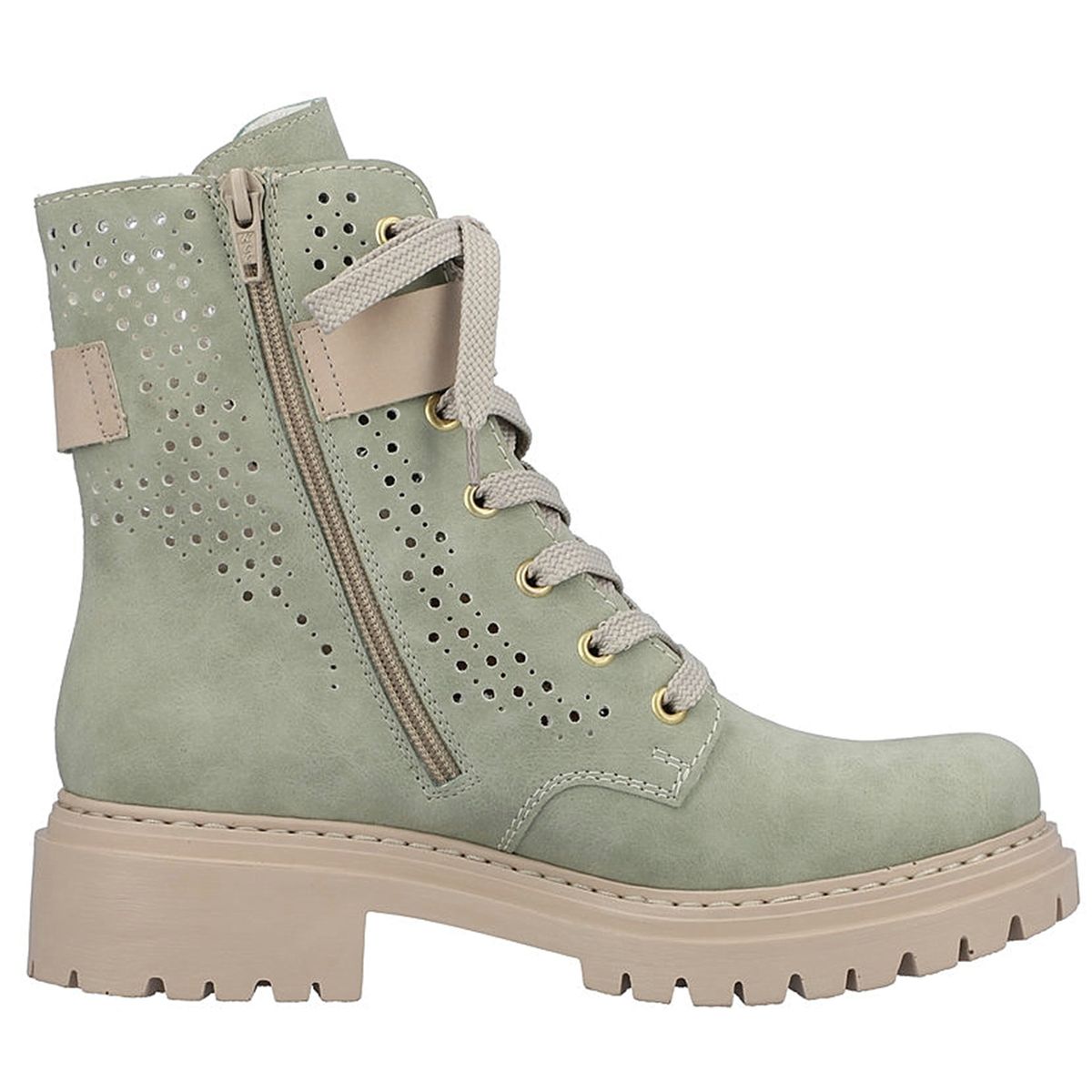 Rieker Winterboots Rieker Stiefel Damen GrÃ¼n Schnürstiefelette