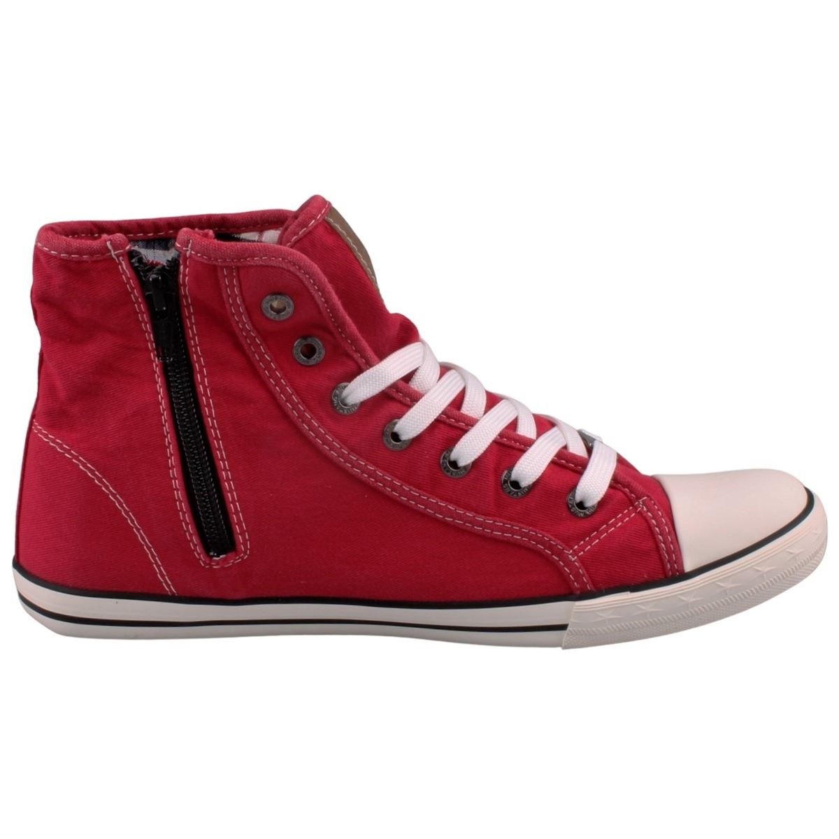 Mustang Sneaker High Herren Rot Mustang Damen Canvas High Top