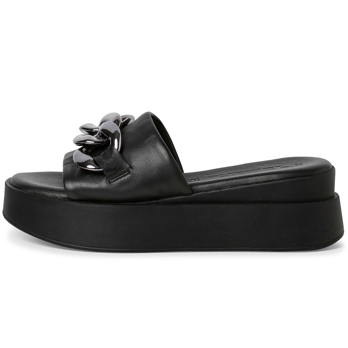 Tamaris Damen Plateau-Pantolette Schwarz Trendbereich