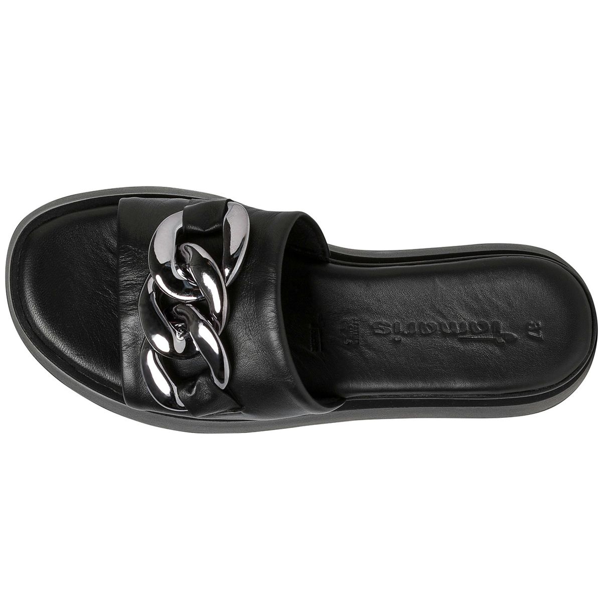 Tamaris Damen Plateau-Pantolette Schwarz Trendbereich