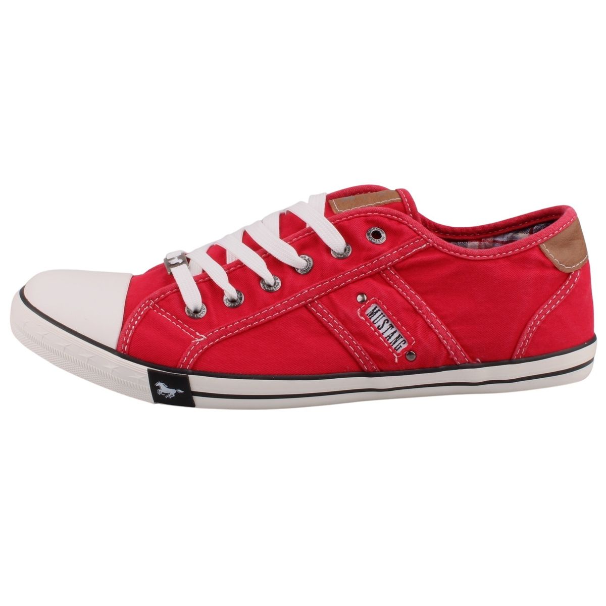 Mustang Herren Canvas Sneaker Rot Trendbereich