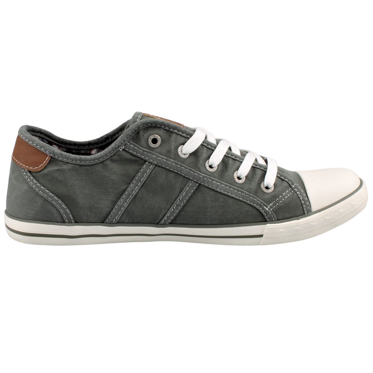 Mustang Damen Canvas Sneaker Grün/Grau Trendbereich
