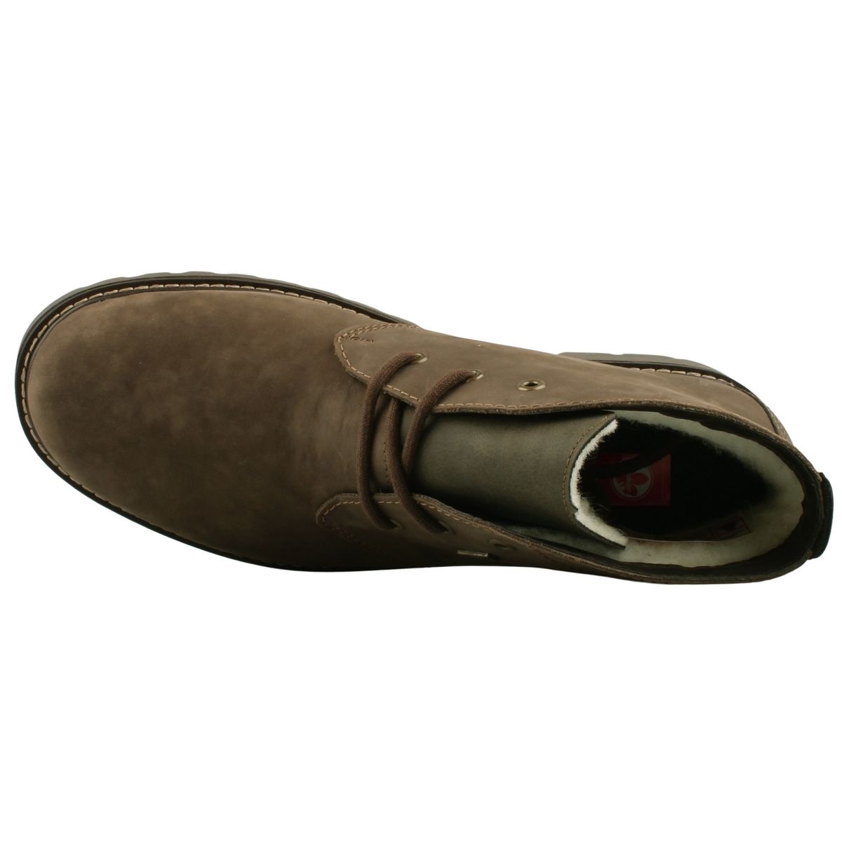 Rieker TEX Herren Leder Stiefel Lammfell gefüttert Braun