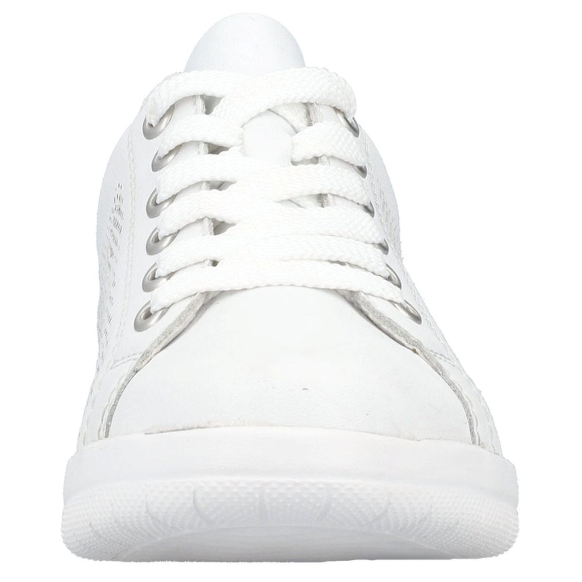 Rieker Damen Leder Sneaker Weiß Trendbereich