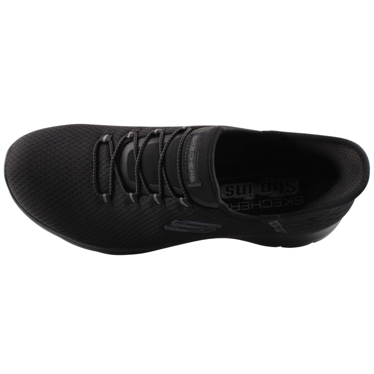 Black sketcher slip ons on sale