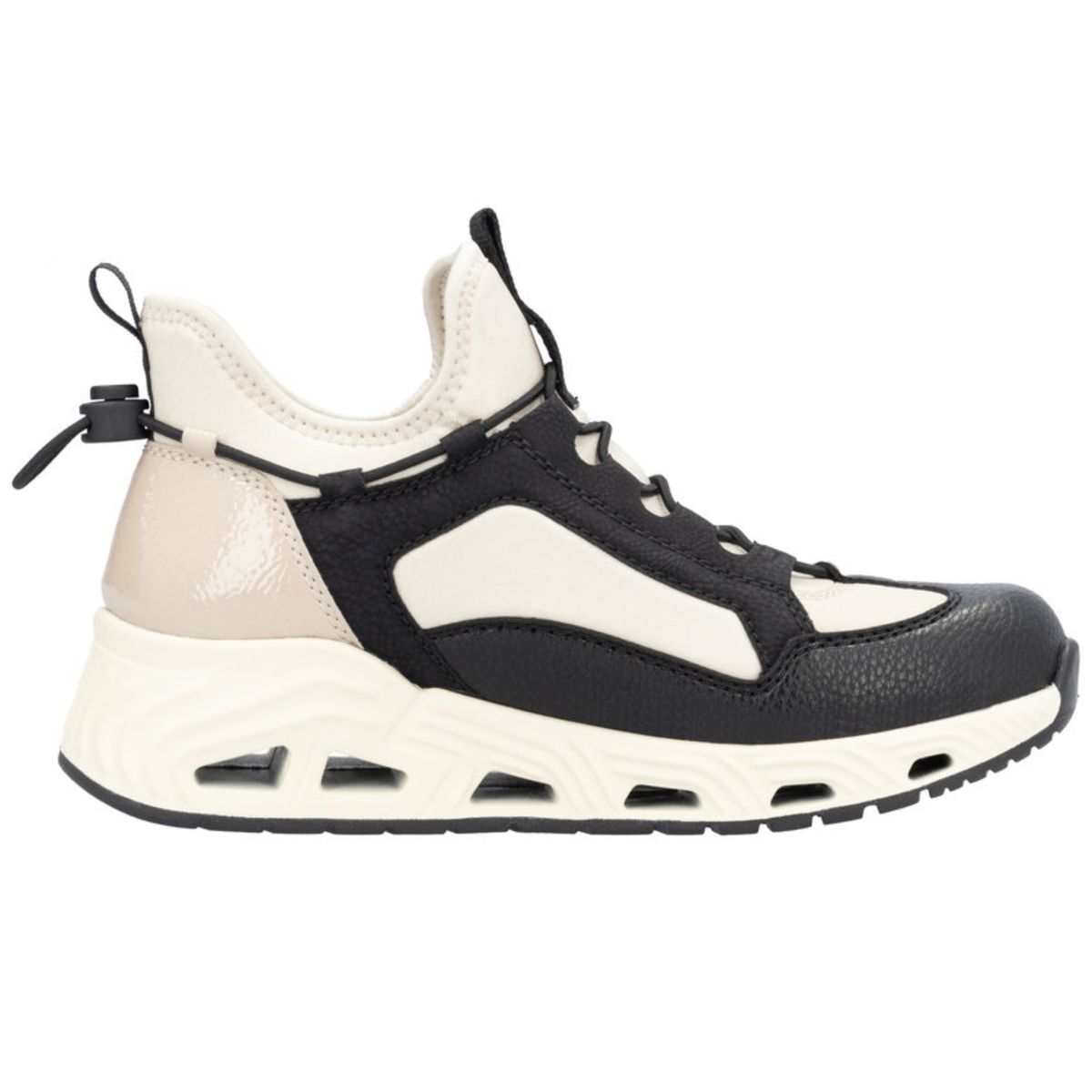 Rieker Damen Sneaker Beige/Schwarz Trendbereich