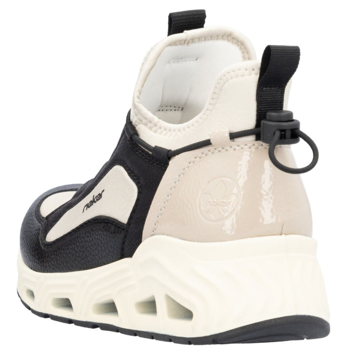 Rieker Damen Sneaker Beige/Schwarz Trendbereich