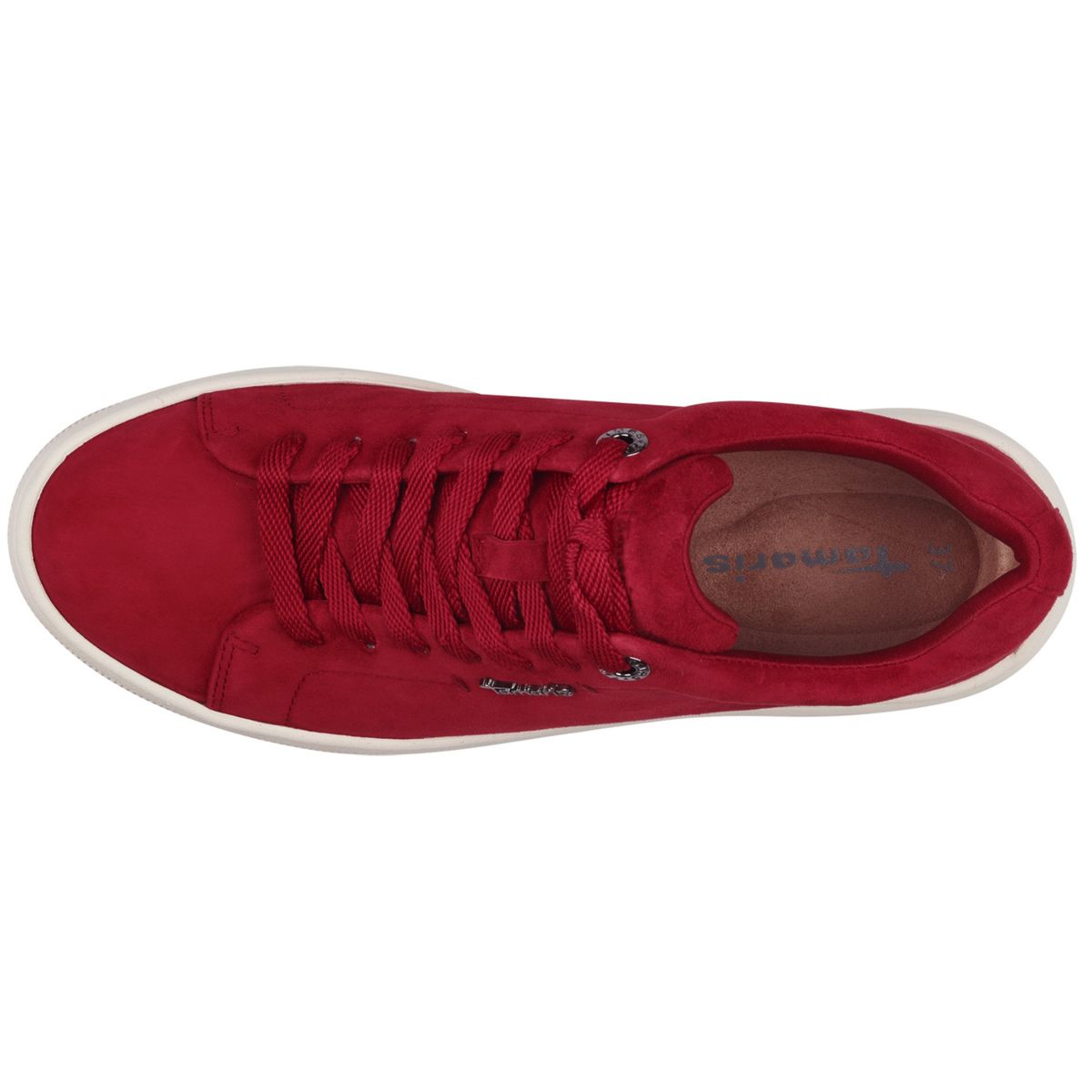 Tamaris Damen Tamaris Plateau Sneaker Rot Tamaris Damen Leder