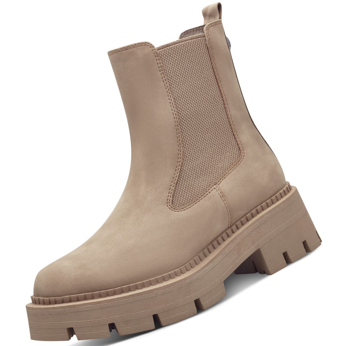 Leder Chelsea Boots Damen Hellbraun Chelsea-Boot Aus Leder Mit - Main Image