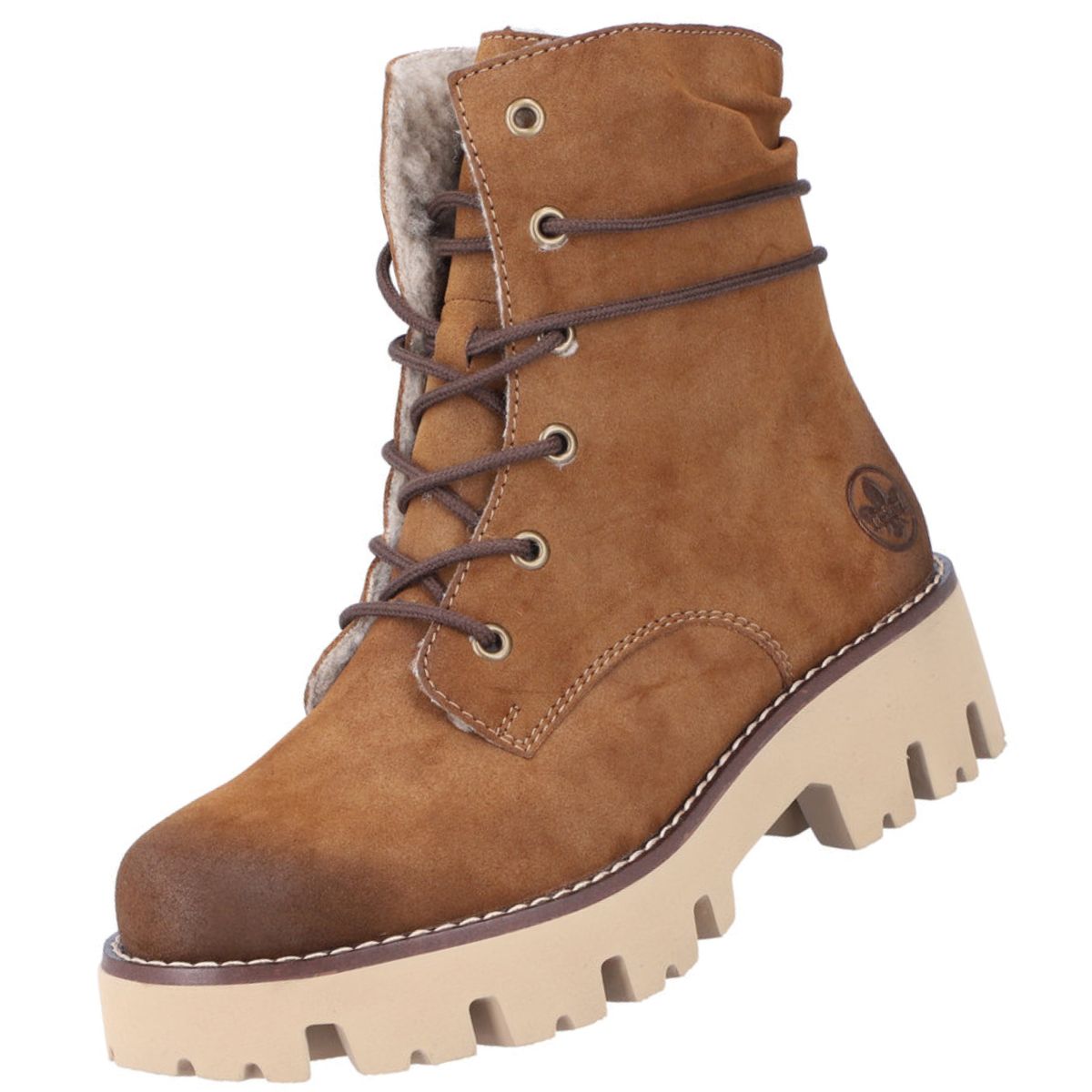 Rieker Damen Stiefelette gefüttert Braun Trendbereich
