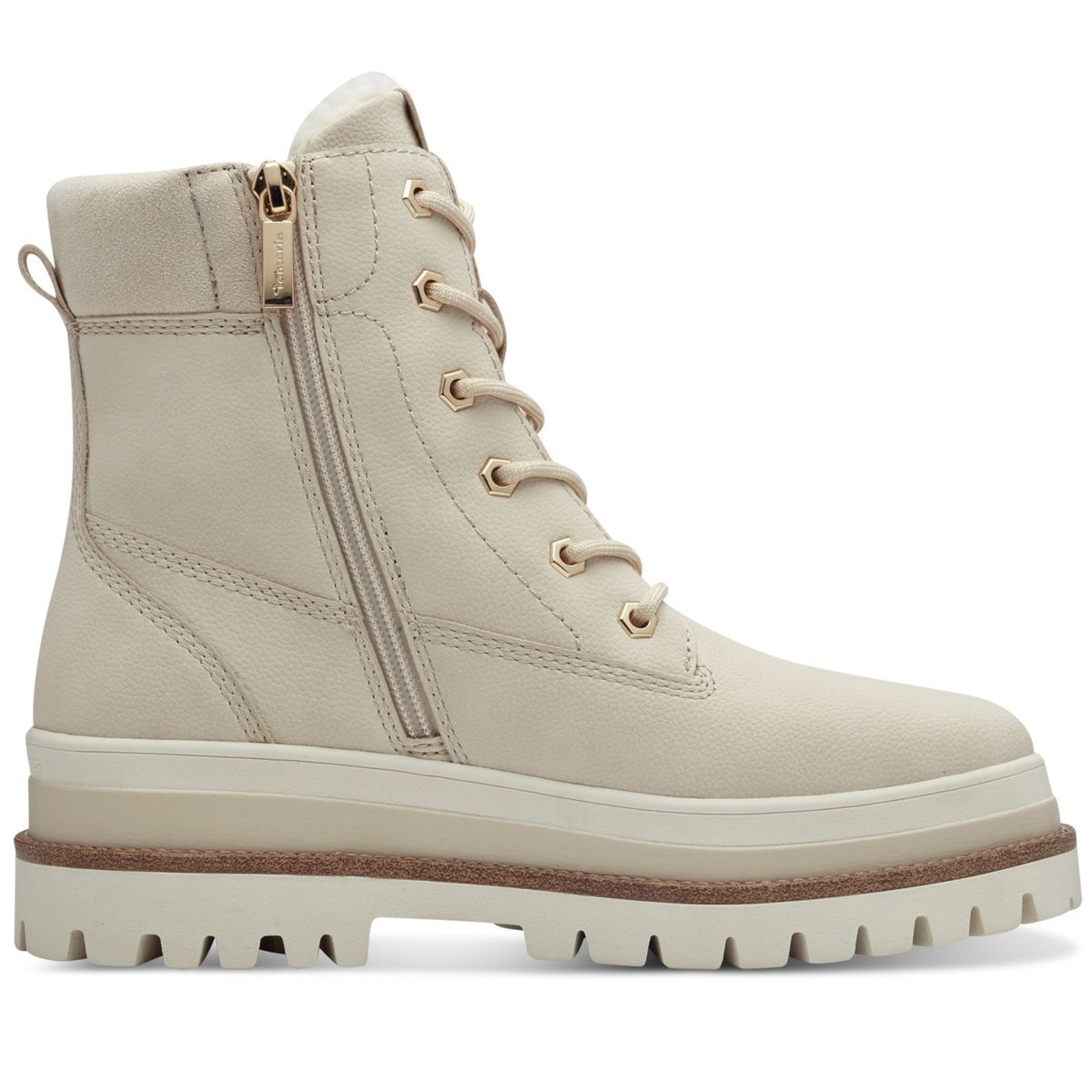 Tamaris Stiefelette Tamaris Duo Tex Stiefel Braun Duo Tex