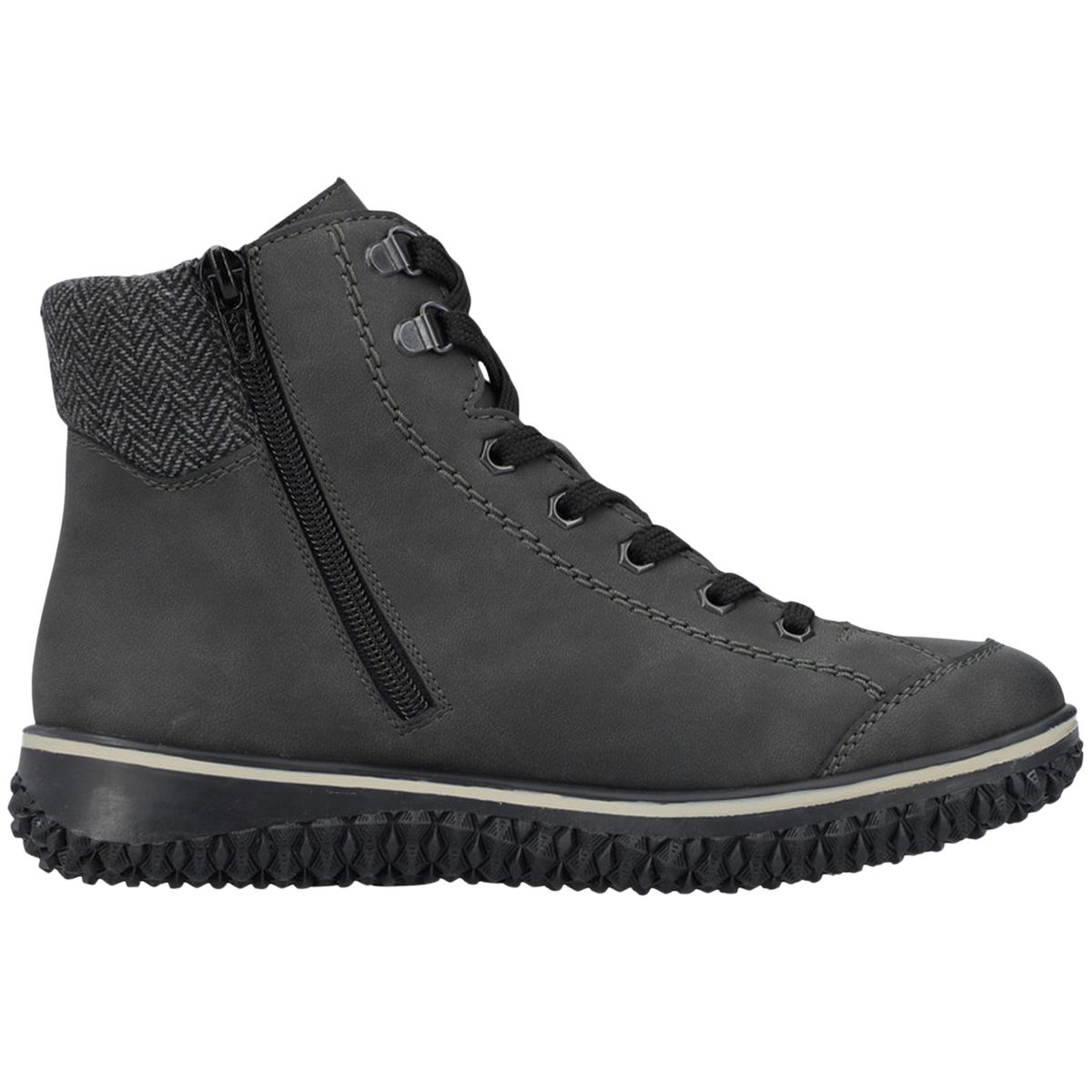 Rieker Damen TEX Stiefelette gefüttert Grau Trendbereich