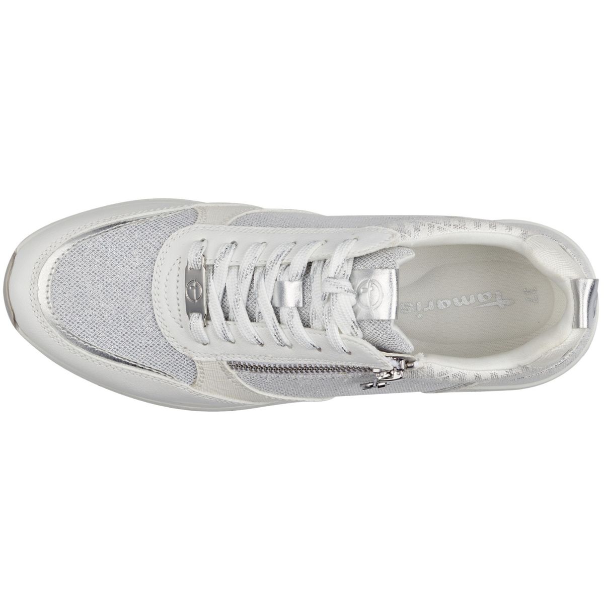 Tamaris Schuhe Tamaris Sneaker Silber Plateau Tamaris Schuhe