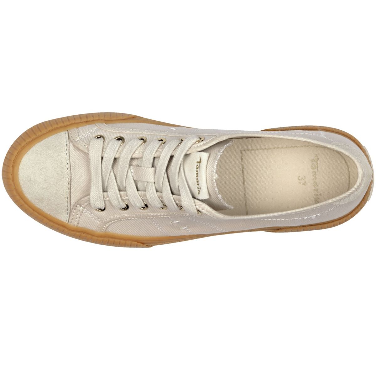 Trendbereich Tamaris Sneaker Damen Beige Tamaris Damen Plateau
