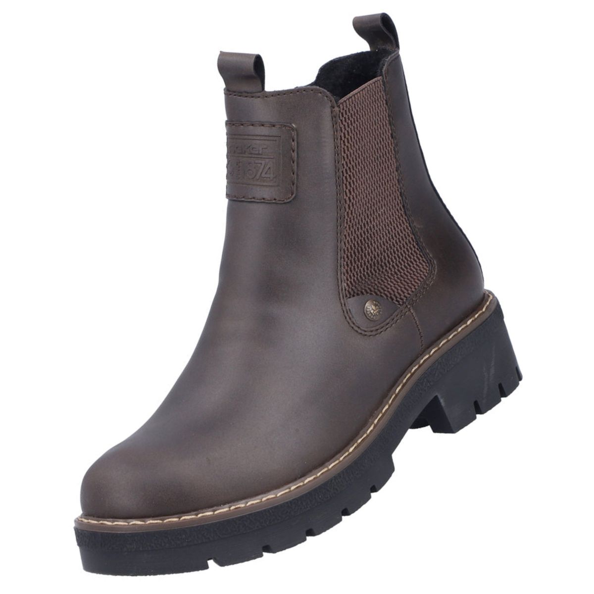 Chelsea Boots Stiefeletten Braun GefÃ¼ttert Damen Stiefeletten