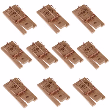 Klassische Rattenfalle Nr. 240 aus Holz, effektive Schlagfalle