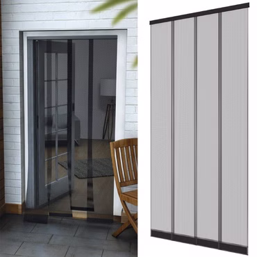 Diluma Insektenschutz Lamellenvorhang aus Polyester 95 x 220 cm anthrazit