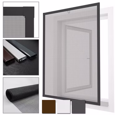 Diluma Insektenschutz Alu Fenster Comfort -100x120 cm anthrazit stabiles Fliegengitter, Farbe: Anthrazit