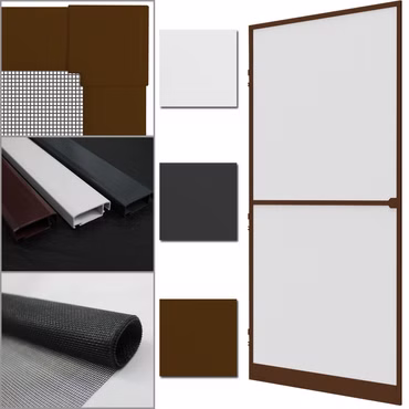 Alu Insektenschutz Tür Comfort 100 x 215 cm Fliegengitter, Farbe: Braun