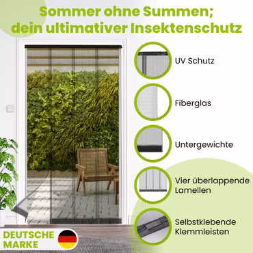 IS-A-PVC-Lamellenvorhang Polyester anthrazit, Klemmleiste 2-tlg. 100x220cm, Farbe: Anthrazit