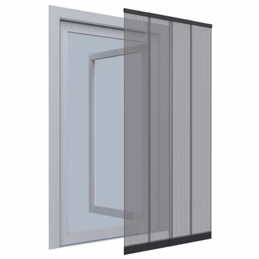 IS-PVC-Teleskop-Lamellenvorhang Polyester 100 x 220 cm anthrazit