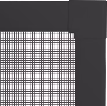 Insektenschutzfenster Alu Fliegengitter anthrazit 130 x 150 cm easyLINE 2, Farbe: Anthrazit