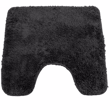 WC Teppich Lasalle 45x50 cm - Badteppich mit Ausschnitt, Farbe: Schwarz