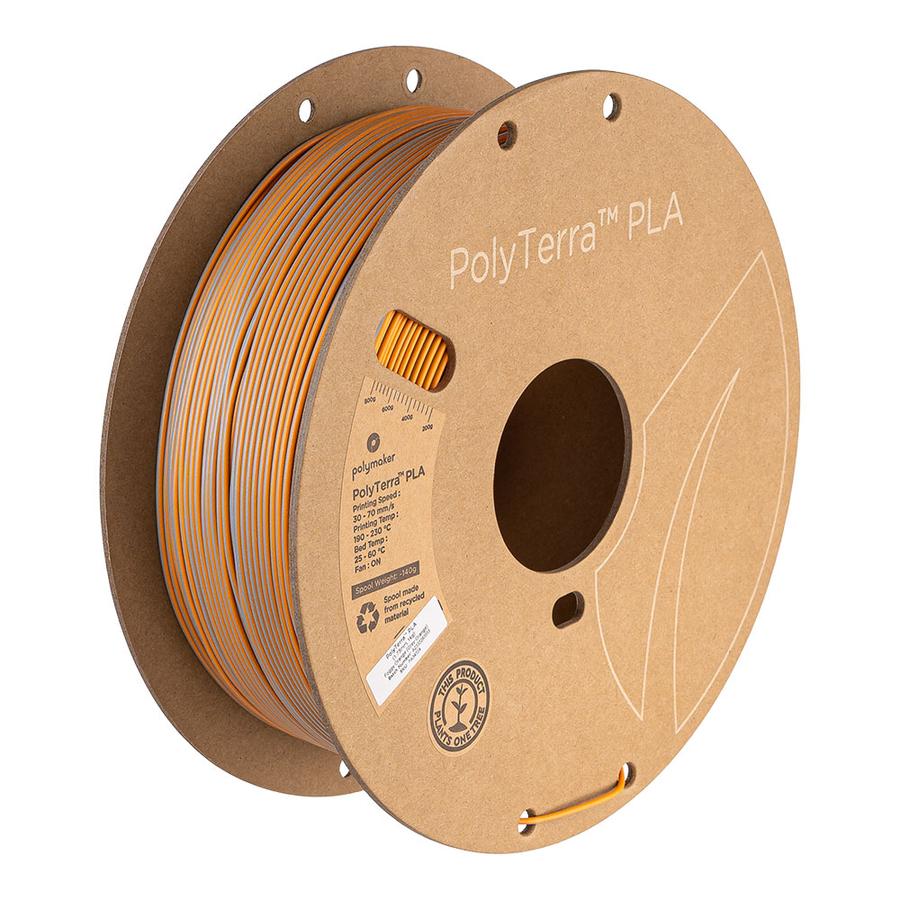 Polymaker PolyTerra Dual PLA Foggy Orange (Grey-Orange)